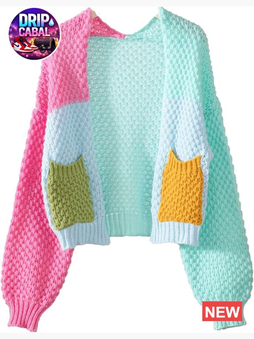 Chunky Cable Knit Open Front Cardigan Sweater Long Sleeve Oversized